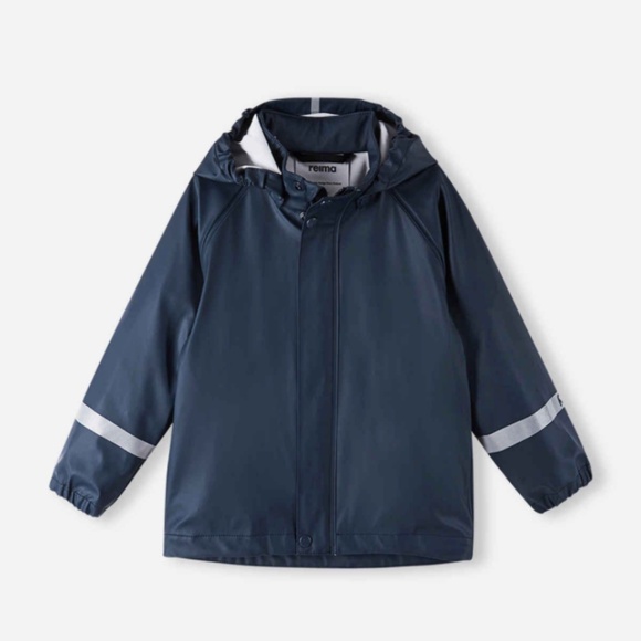NWT/REIMA "Lampi" Navy Raincoat - Picture 1 of 14